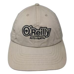 O'Reilly Auto Parts Beige Baseball Cap Adjustable OS Strapback Embroidered Hat